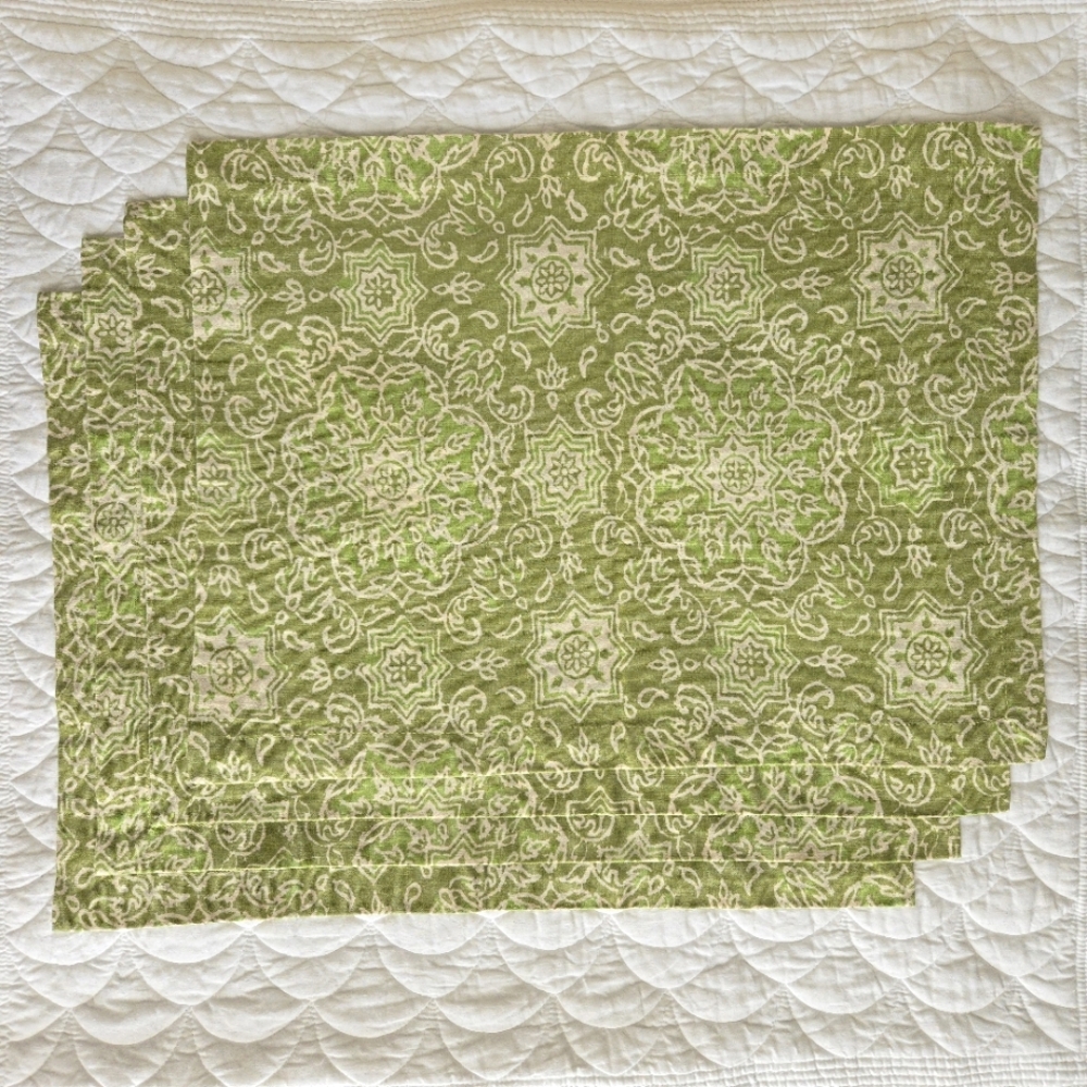 ( Pottery Barn ) Set Of 4 Mason Cotton Placemats